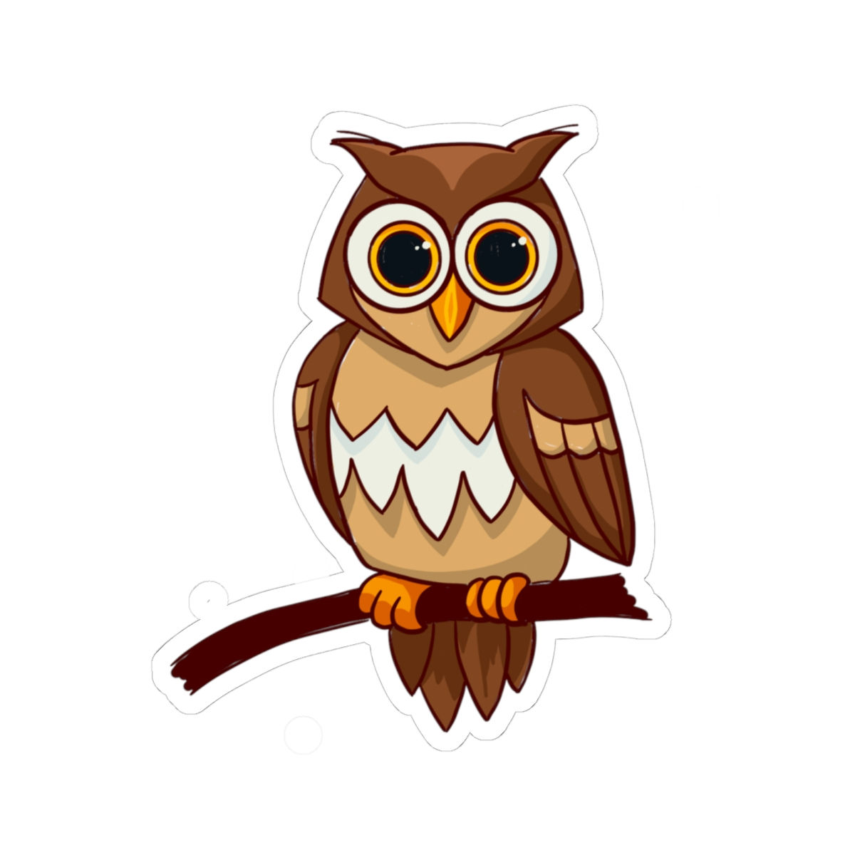 Percival Quill the Owl Kiss Cut Sticker