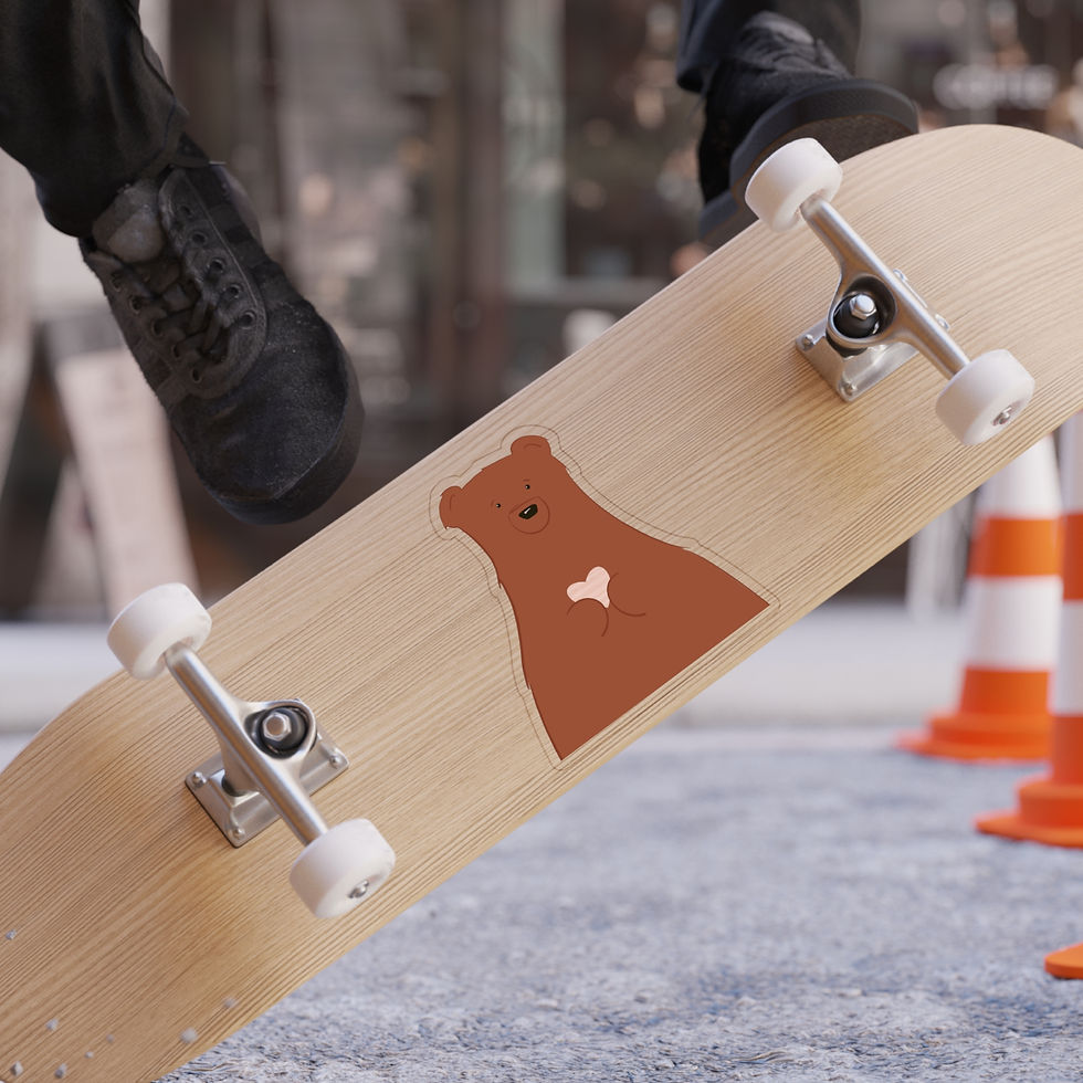 Thumbnail: Love Bear Sticker — Die-Cut Transparent Outdoor Sticker