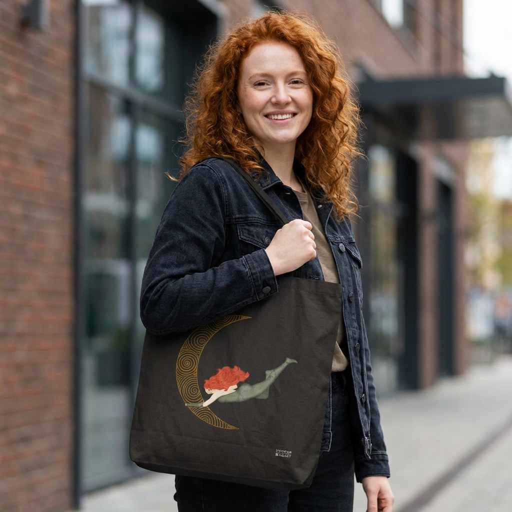 Rowan Catches the Moon Canvas Tote
