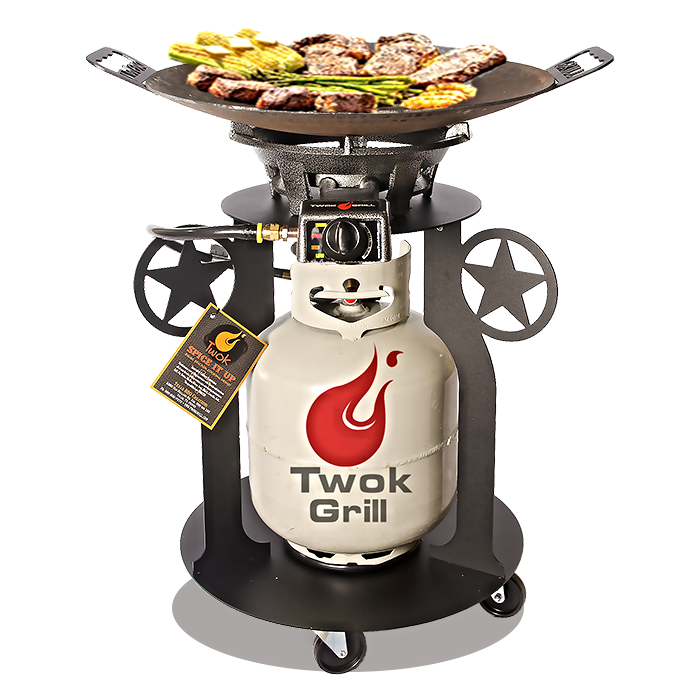Twok Grill Texas Wok Plow Disc Cooker Hibachi Cowboy