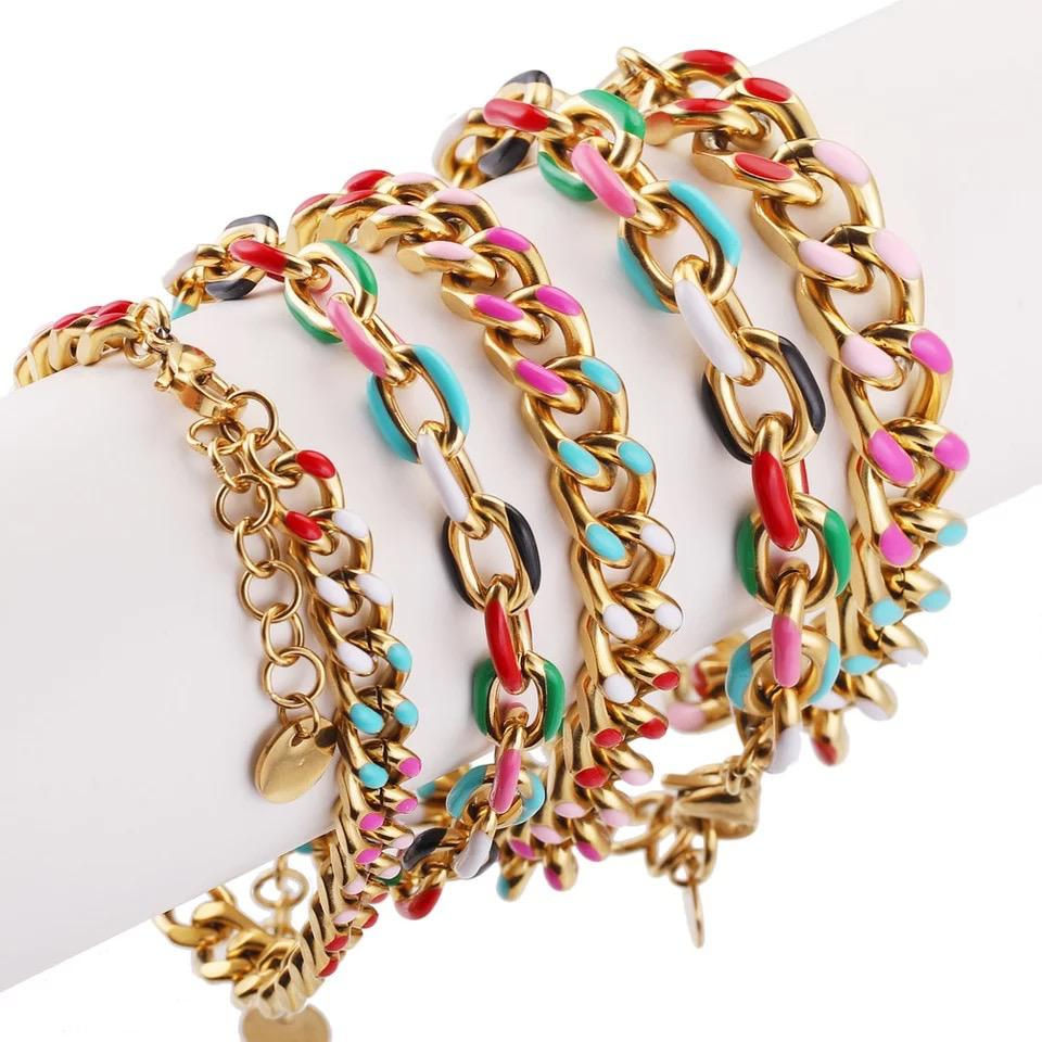 Miniatura: Pulseras Eslabon de colores