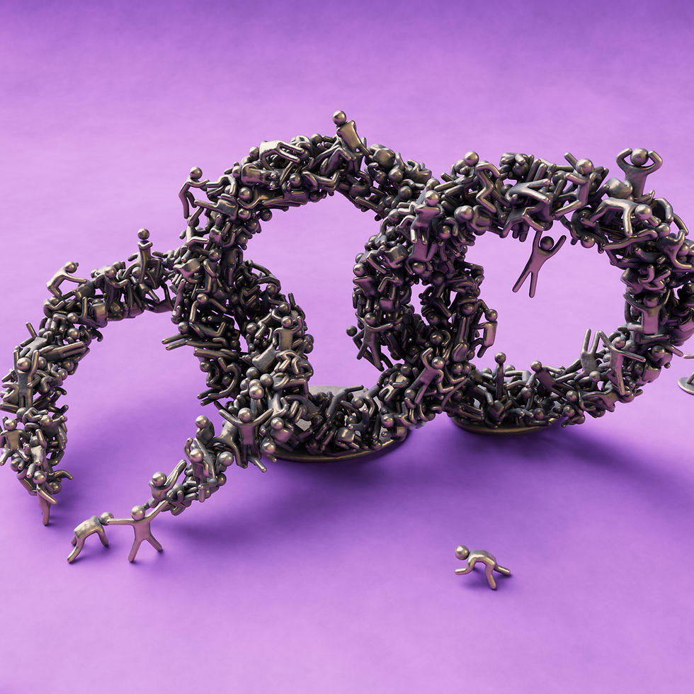 Thumbnail: "Civilized (Five)", Bronze Sculpture