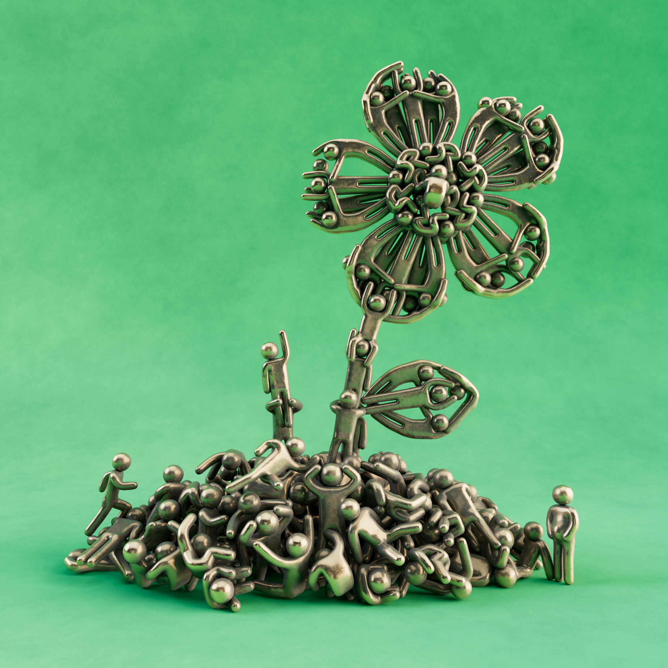 "Civilized (Seven)", Bronze Sculpture