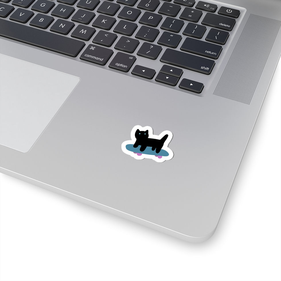 Thumbnail: Skateboarding Cat Sticker