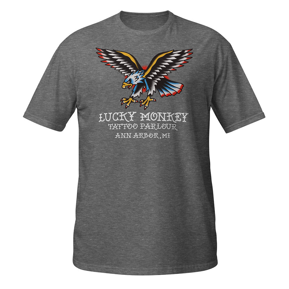 Thumbnail: Lucky Monkey American Traditional Eagle - Unisex Shirt