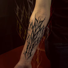 Black Tattoo inspired by Death Metal designs