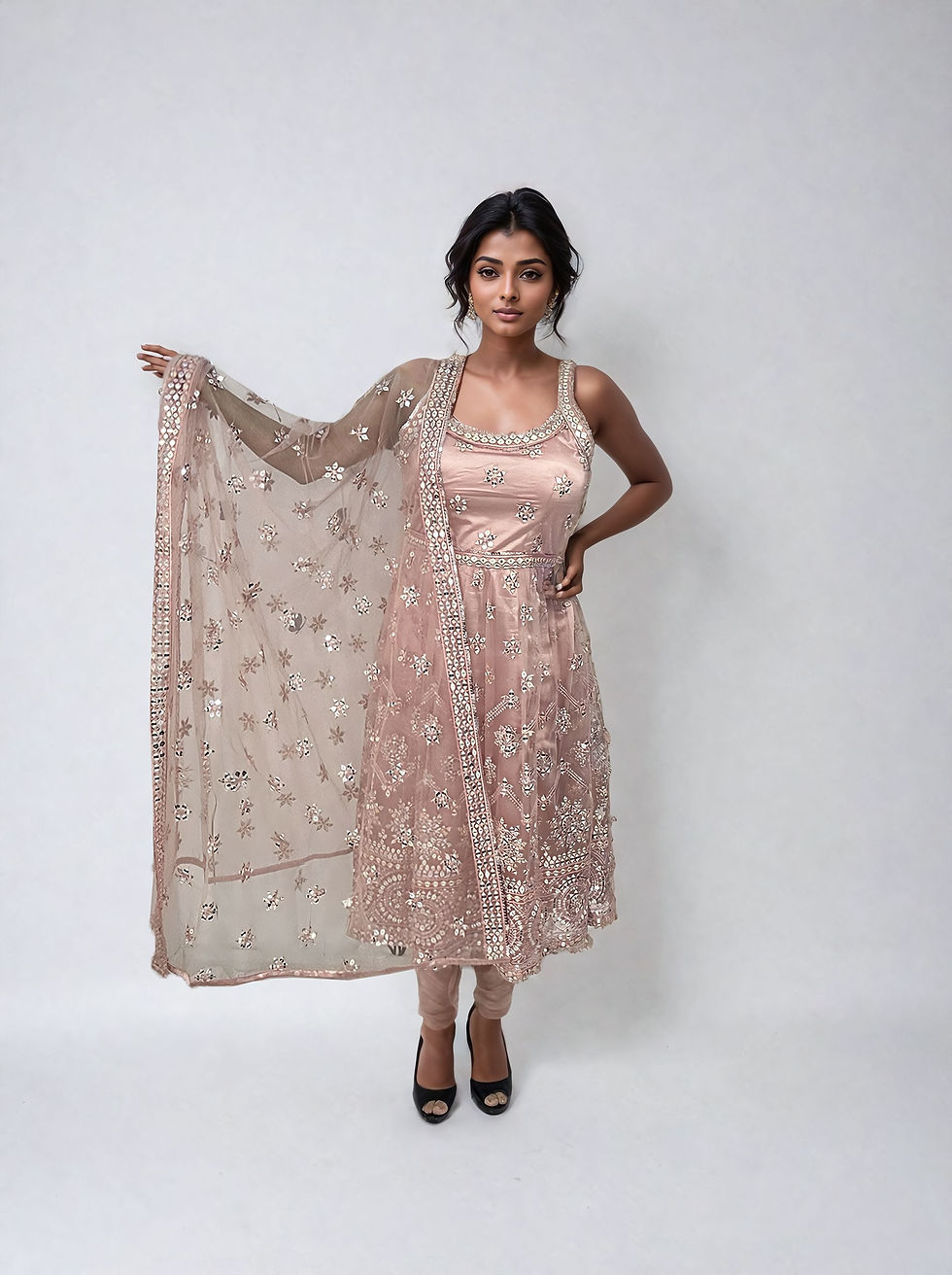 Sequin flare suit with pajami