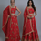 Thumbnail: Red sequined bridal lehenga