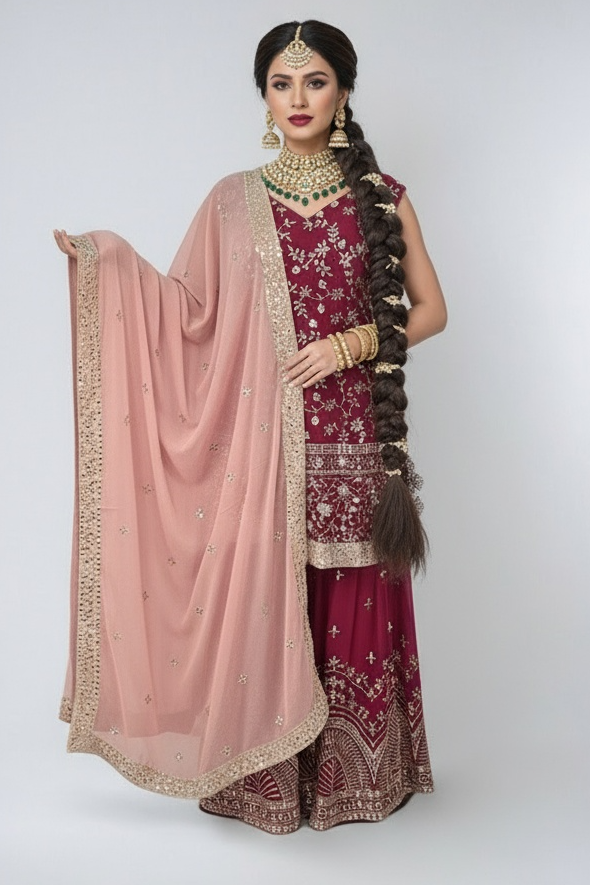 Thumbnail: Maroon and red sharara