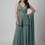 Thumbnail: Deep green georgette palazzo suit