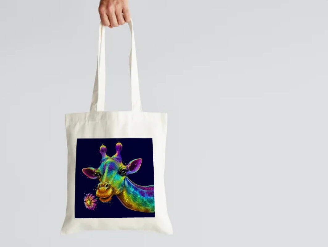 Tote Bag - Colourful Giraffe