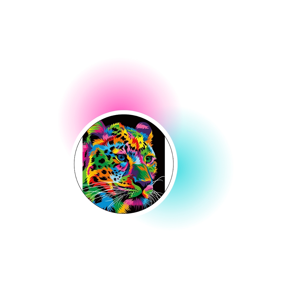 Coaster - Colourful Leopard