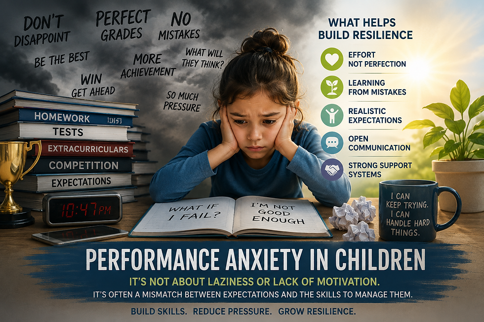 When Success Becomes Scary: Understanding Performance Anxiety and Perfectionism in Children