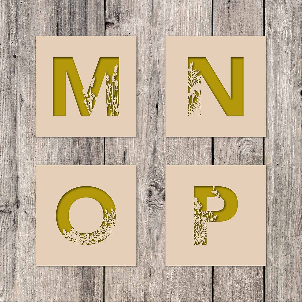Thumbnail: Personalised Floral Letter Cream Card