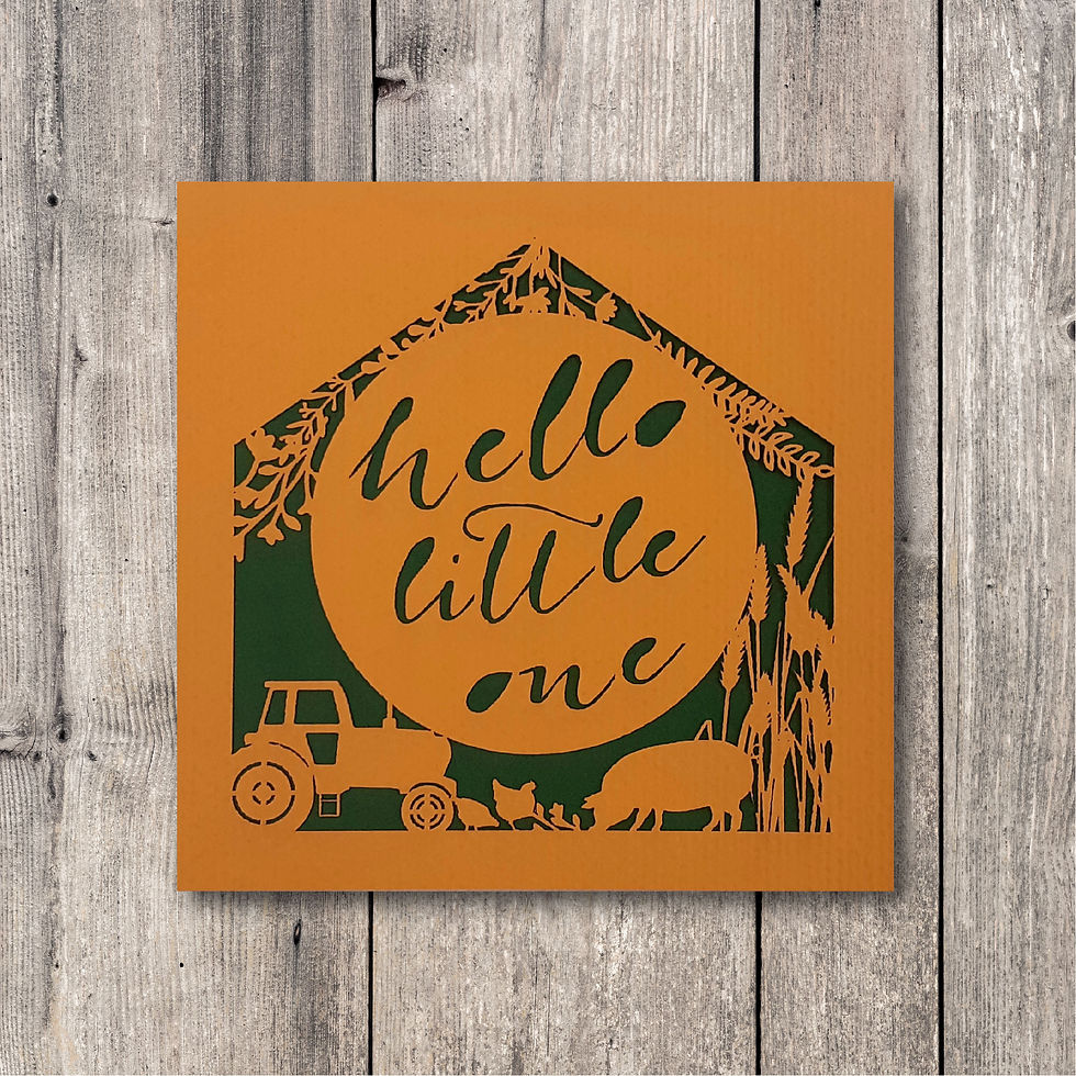 Hello Little One Farm Card