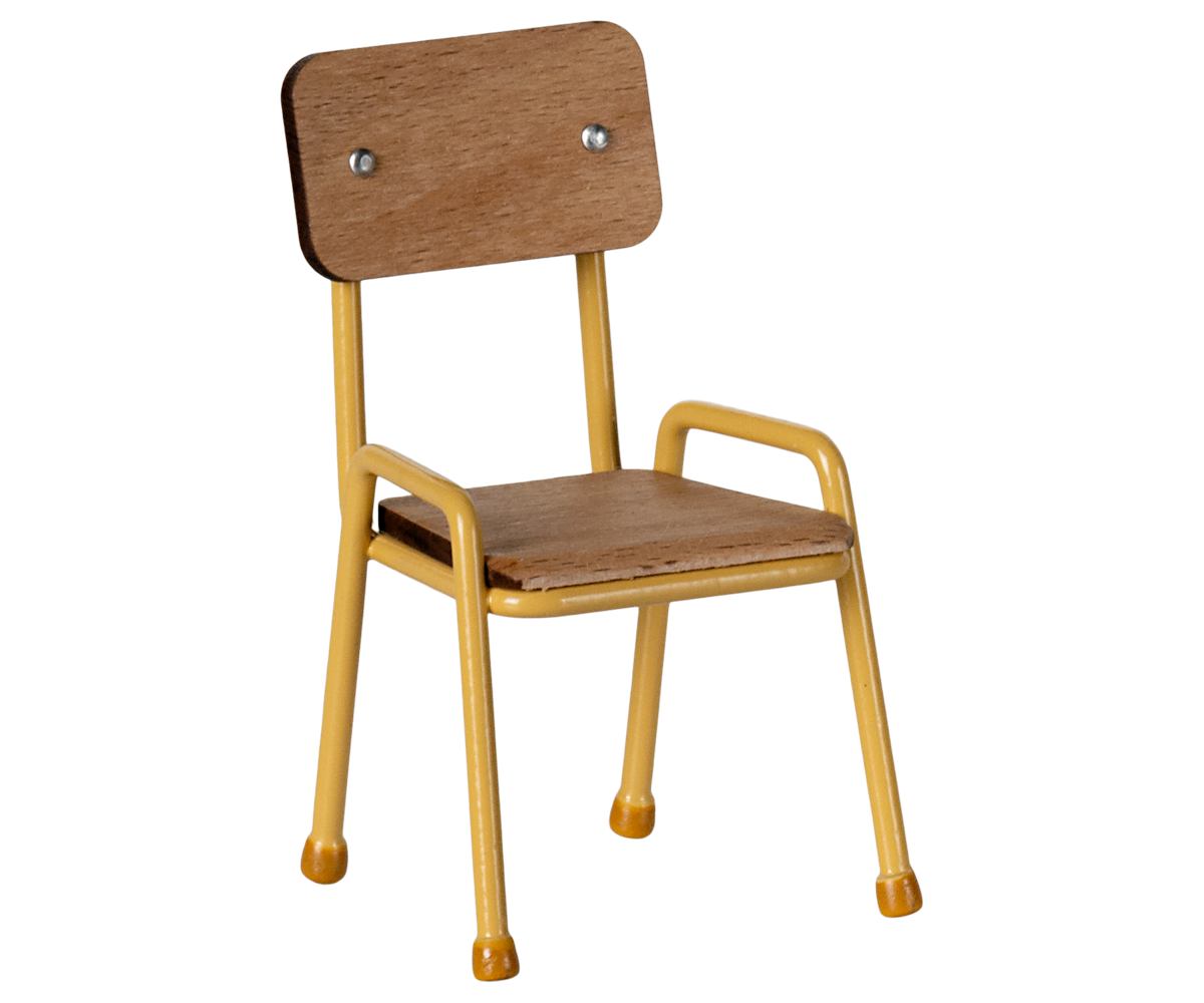 Maileg - Stuhl Holz Maus gelb
