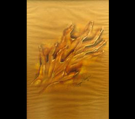UNIDAD
Técnica: Pastel sobre papel.
Medidas: 70 x 50 cm.
Año: 1999
Manos que se entrelazan y se funden aferrándose a la vida, a formar parte de aquello que no les pertenece.