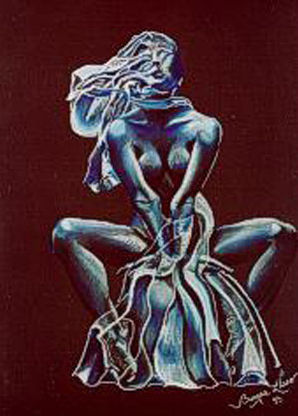 TRAMONTANA
Técnica: Pastel sobre papel.
Tamaño: 55 x 45 cm.
Año: 1993
Viento que viene del norte como una brisa antigua; el cuerpo se repliega, escucha, siente, resiste.