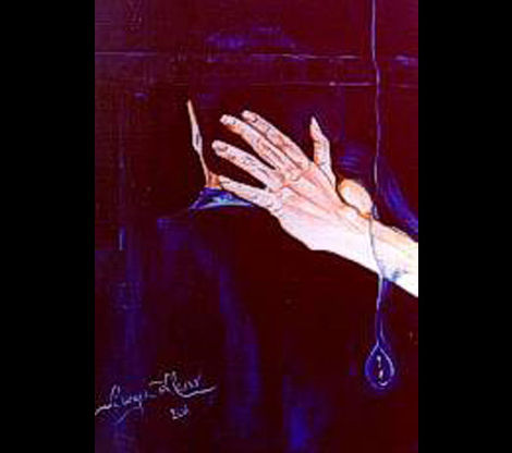 EL ADIÓS
Técnica: Óleo sobre tela.
Medidas: 70 x 60 cm.
Año: 2002
Una lágrima sella ese último beso… ese último adiós… ese recuerdo eterno.