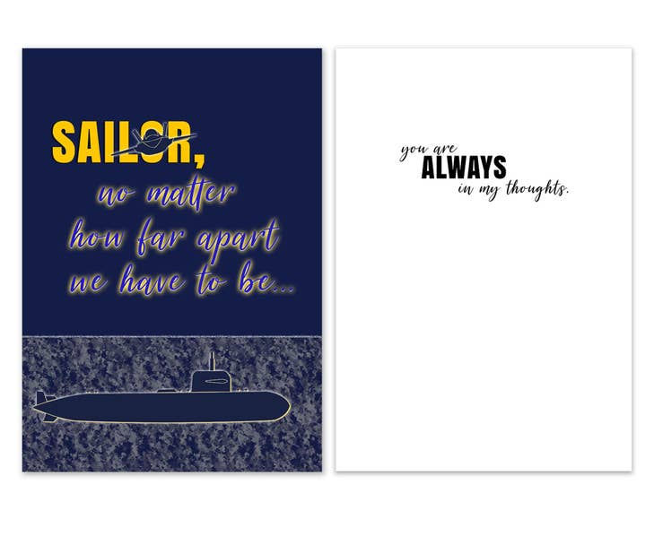Thumbnail: US Navy Military Deployment Card - Far Apart Sailor