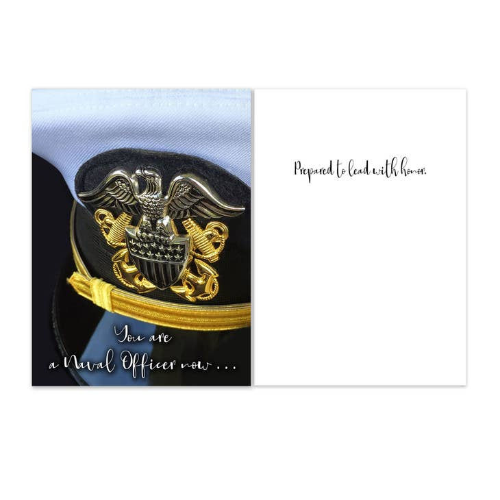 Thumbnail: An Officer Now - USN Officer Military Graduation Card