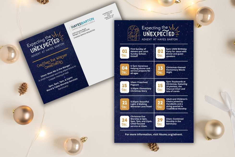 Hayes Barton United Methodist Church Advent Direct Mail
