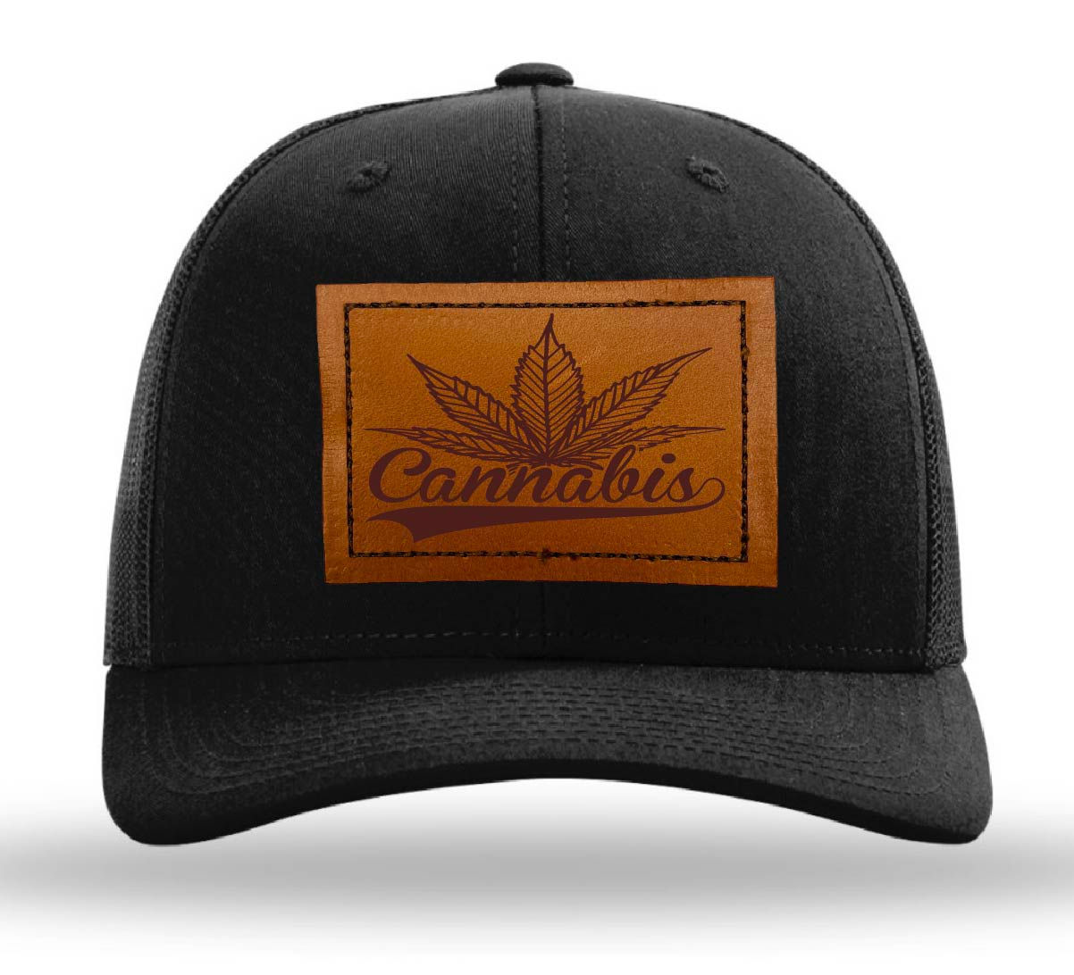 Cannabis Leather Patch Hat $25.00-$30.00