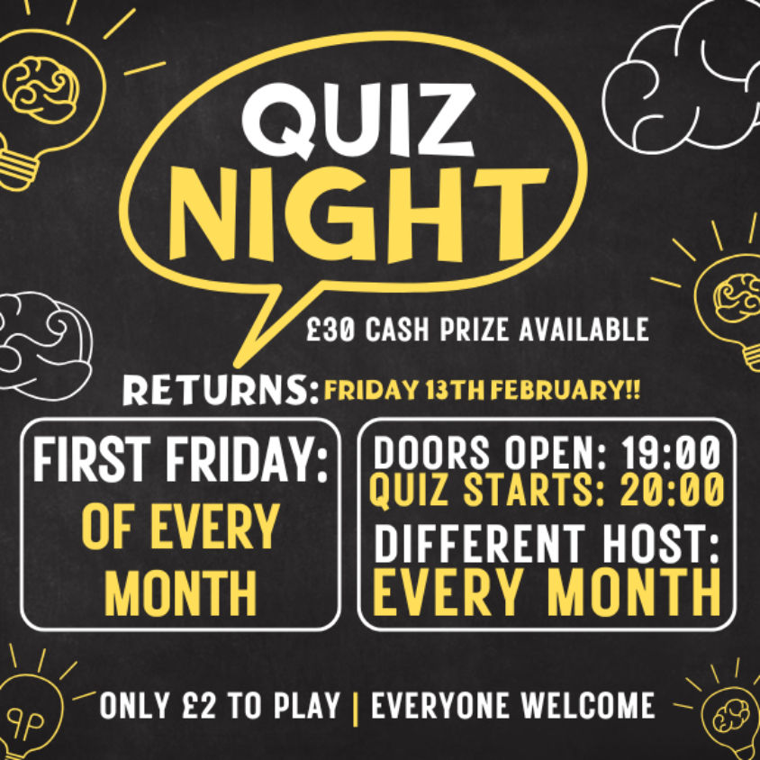 🧠 Monthly Quiz Night - First Friday of Every Month! 🧠