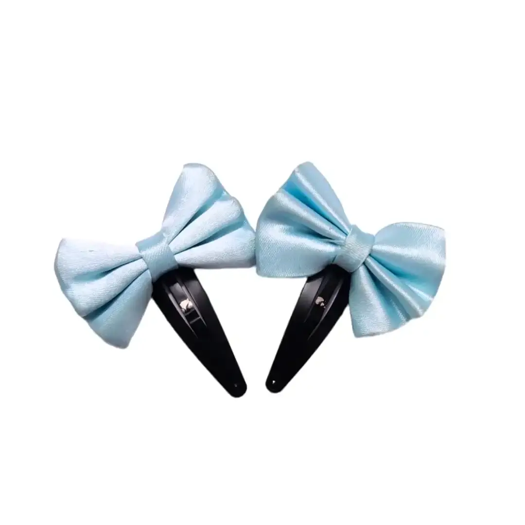 Baby Blue Bow Clips