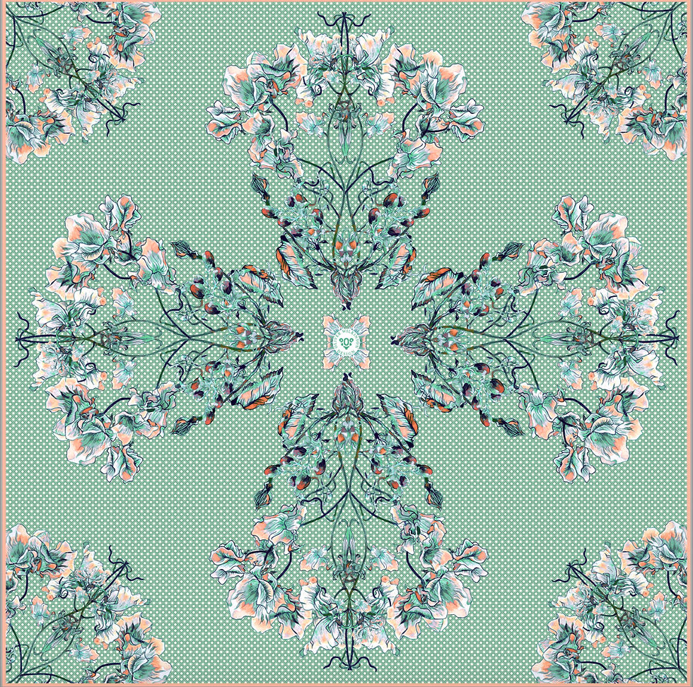 Thumbnail: SWEET PEA SYMMETRY SILK