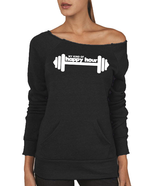 off the shoulder fitness shirt