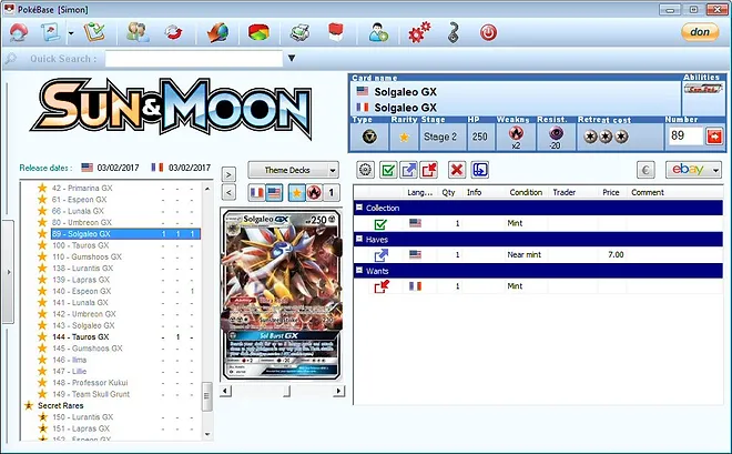 Pokebase 2 Free Pokemon Cards Collection Management Software