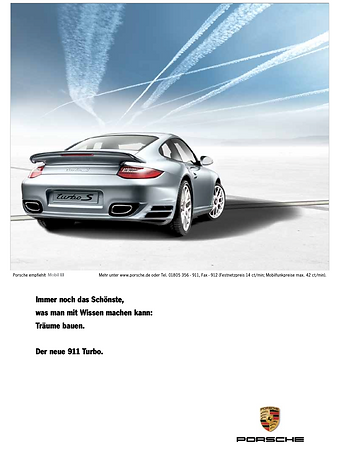 Anzeige Porsche 911 Turbo
