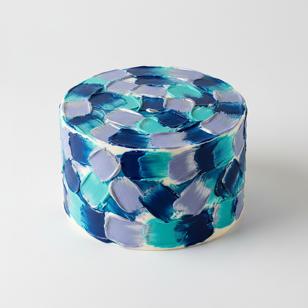 Abstract Brushstroke Cake
