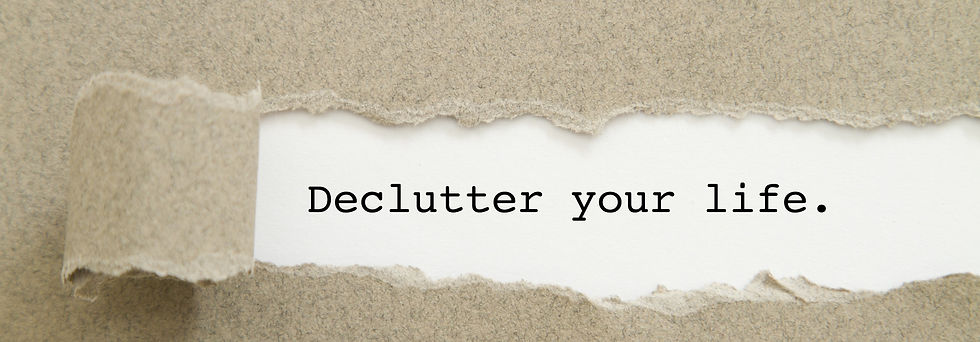 declutter your life picture on paper