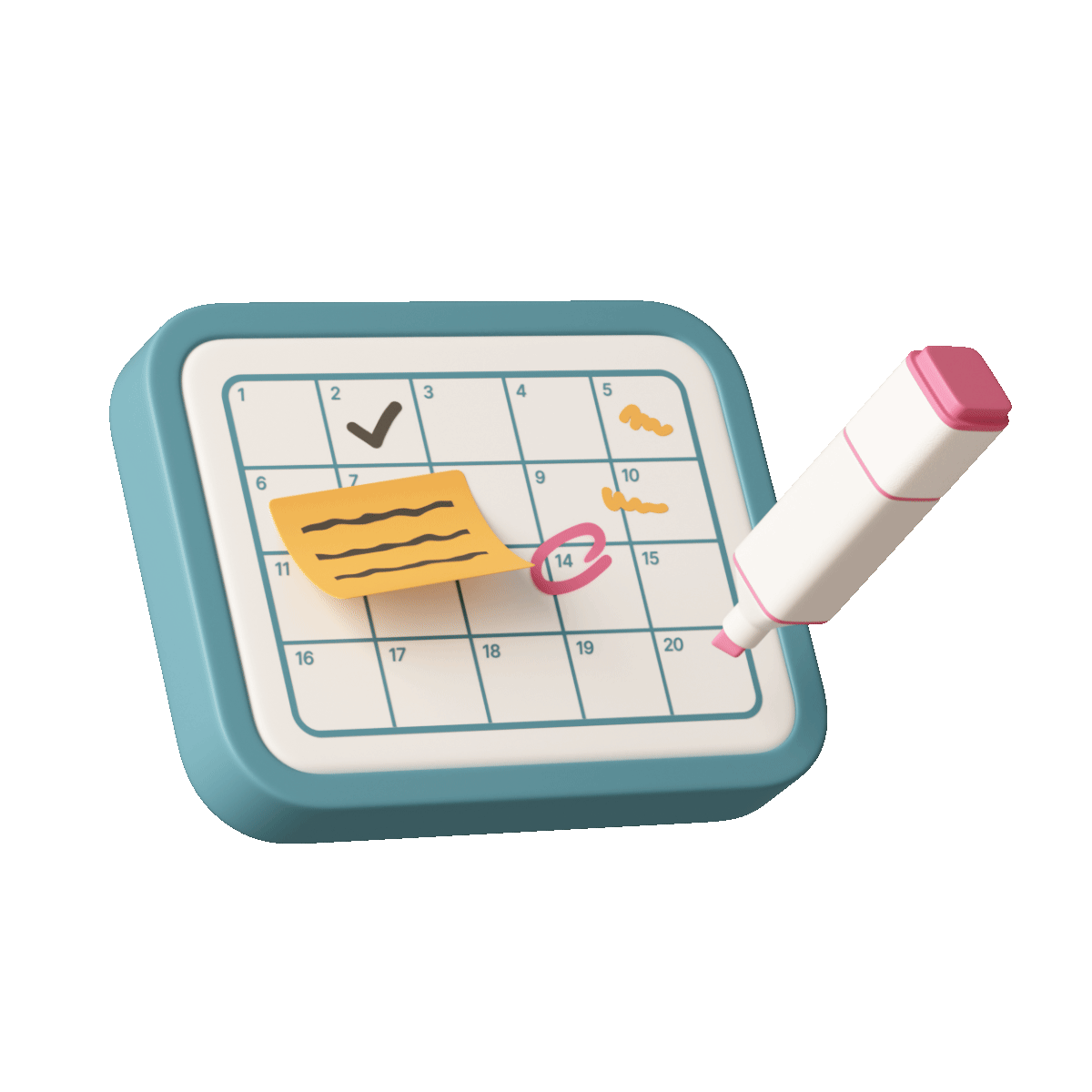 3d-casual-life-schedule-organization-board-with-sticky-note-and-marker-for-planning.gif