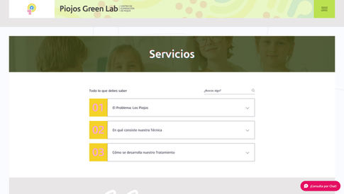 Página de Servicios