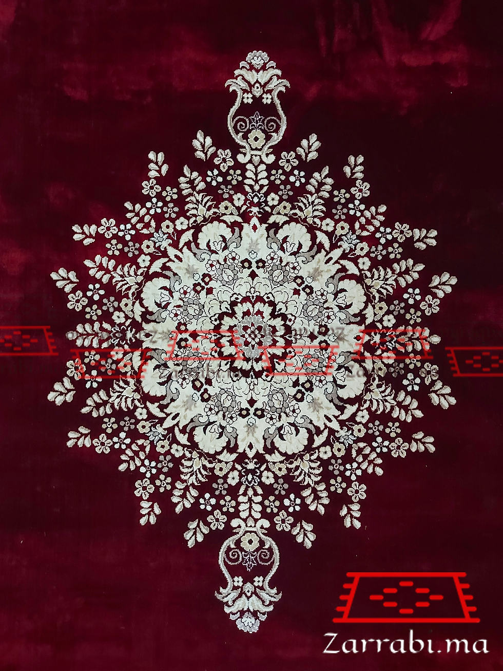 Miniature : Tapis luxe grenat 1.50x3.00