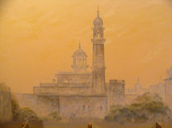 фрагмент росписи "Индийский город"