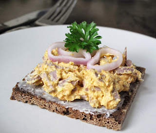 Danish Tongue Salad Open-Faced Sandwich