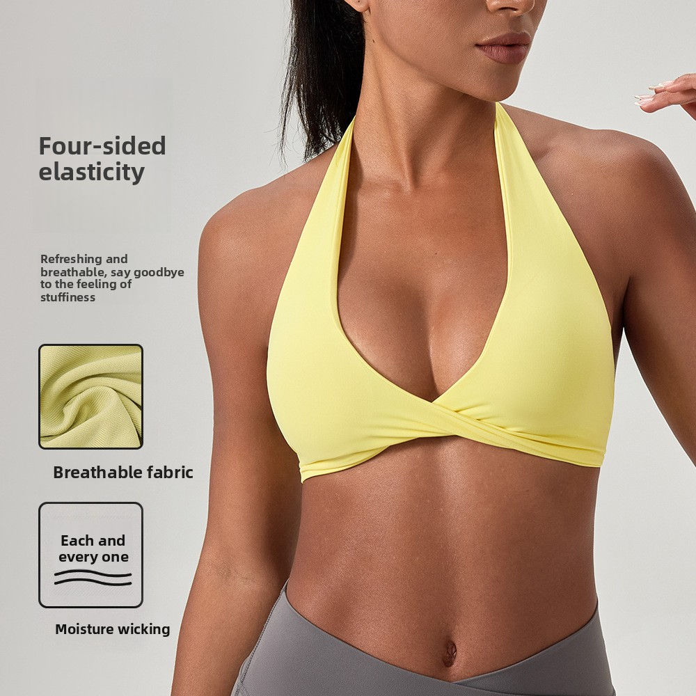 Women's Naked Feeling Halter Neck Sports Bra