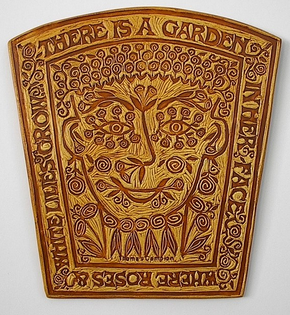 Garden Face art tile