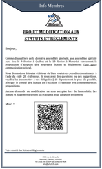 Projet Statuts et Règlements 2026
