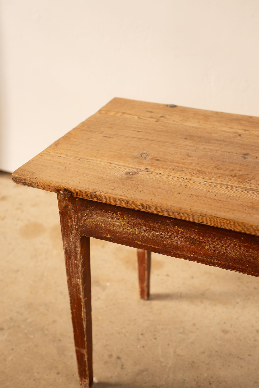 Thumbnail: A simplistic 19th Century Swedish Slagbord drop leaf table with a hinged top over a gated base.