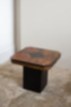 A 20th century, circa 1970s brutalist slate tile coffee table. Attributed to Paul Kingma (1931-2013).