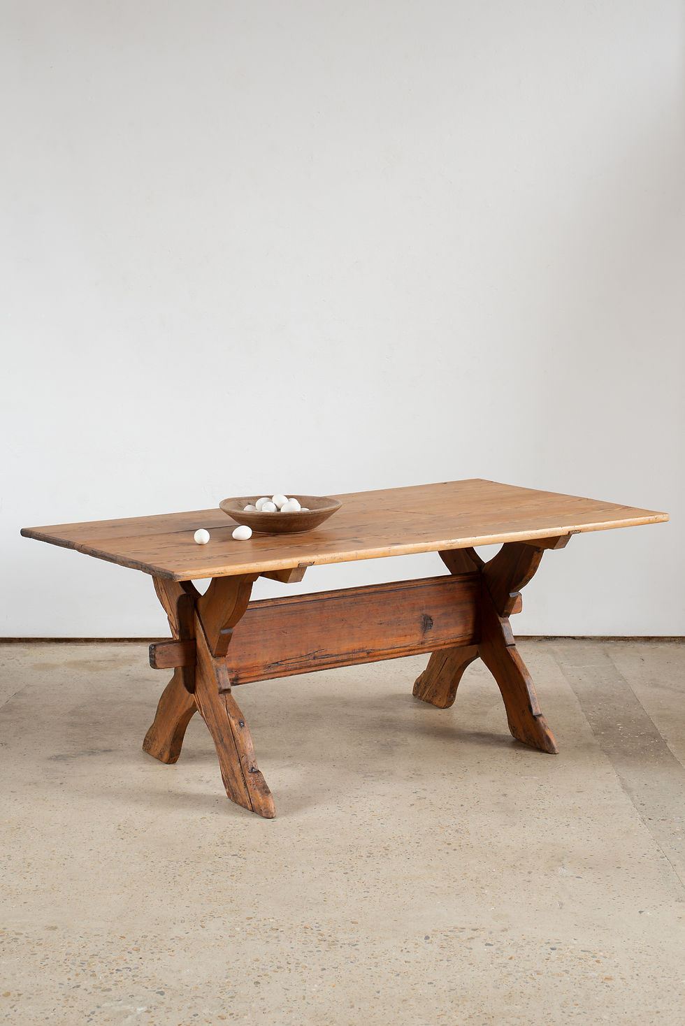 18th-Century Swedish Fir Dining Table