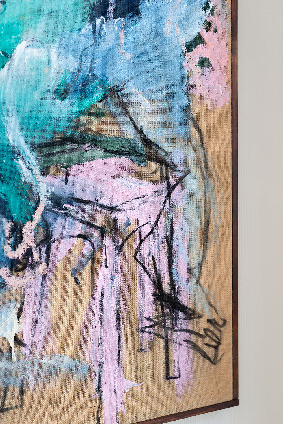 Thumbnail: An original piece by contemporary London artist Ben Wakeling. Spray paint, oil and fire extinguisher acrylic on canvas.