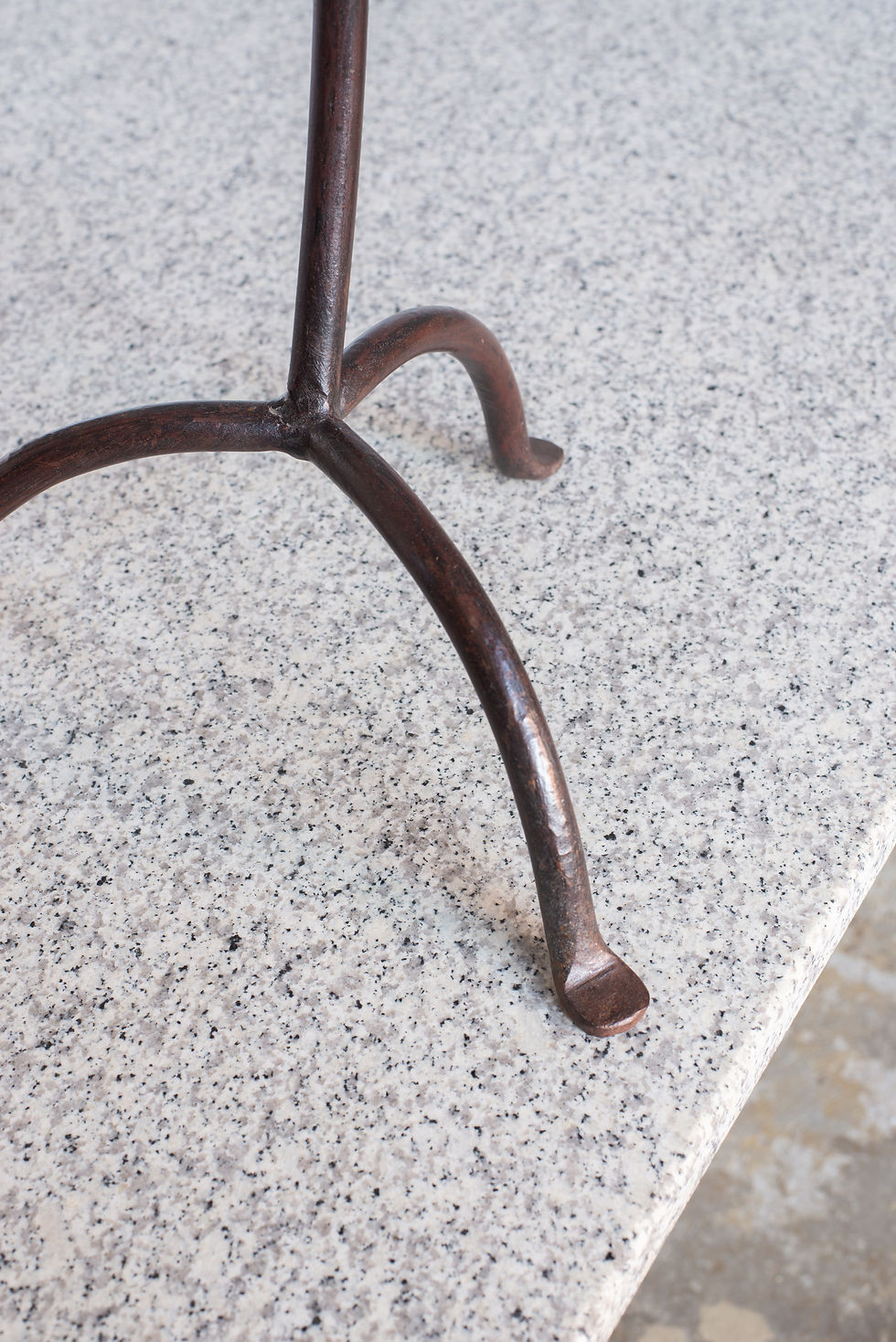 Thumbnail: Pair of oversized, scrolled wrought iron candlesticks. Hand-forged ironwork.