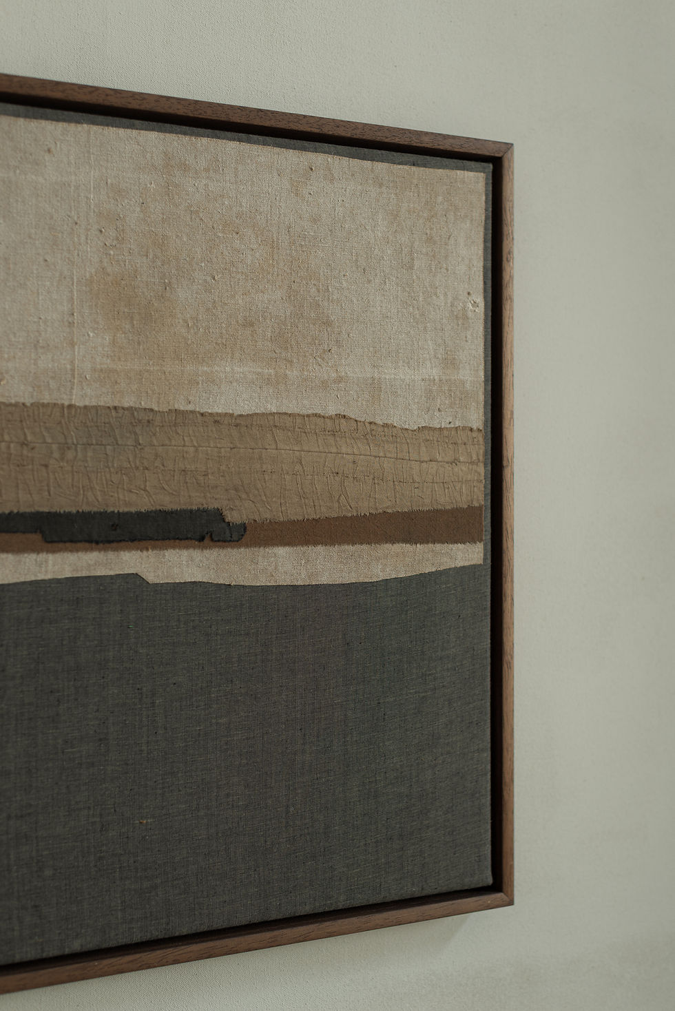 Thumbnail: An original piece by artist Mary Norden. Collected vintage fabrics from Mary's international archive.
