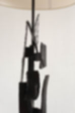 1970s Brutalist Iron lamp by Harry Balmer for Laurel Lighting Co.